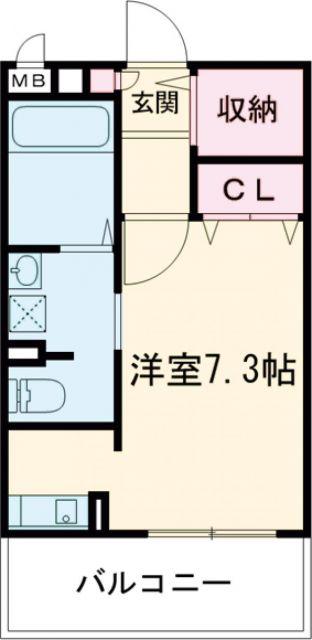 グランインカム曙(ワンルーム/3階)の間取り写真