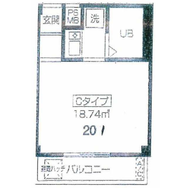 プリメーラ(1K/2階)の間取り写真