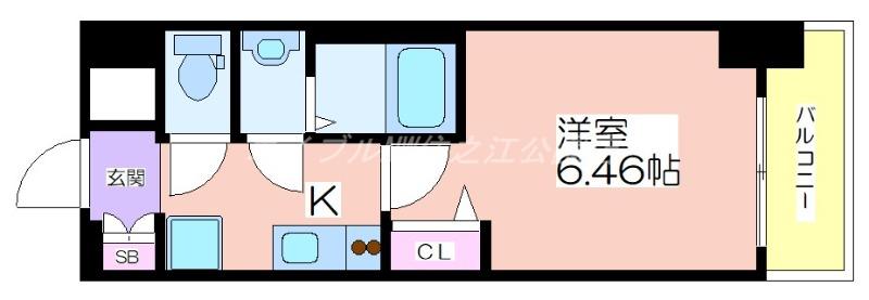 LUXENA住之江公園(1K/15階)の間取り写真