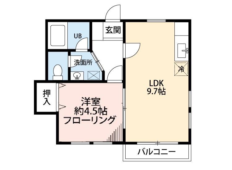 ΑNEXT津田沼第7(1LDK/1階)の間取り写真