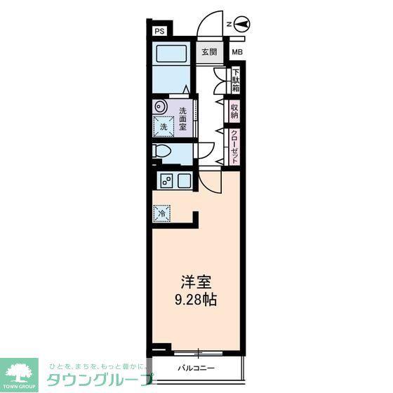 アイビー広尾(ワンルーム/1階)の間取り写真