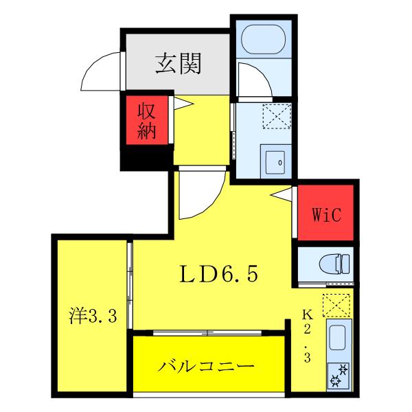 MAISON DU ARBRE(1LDK/2階)の間取り写真