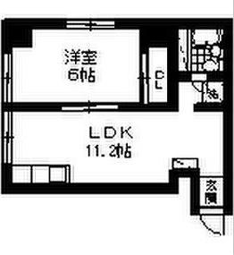 ヴィラ フォレスタ(1LDK/8階)の間取り写真