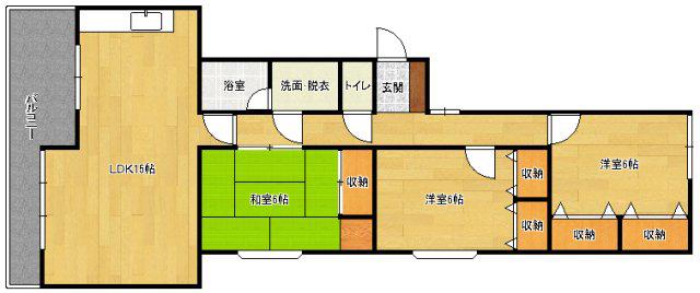 レジェンド木ノ元(3LDK/2階)の間取り写真