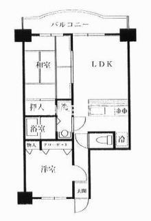 ダイヤモンドマンション(2LDK/4階)の間取り写真