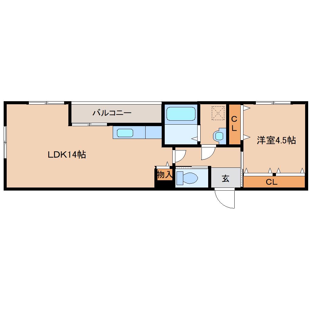 マンション山本(1LDK/3階)の間取り写真