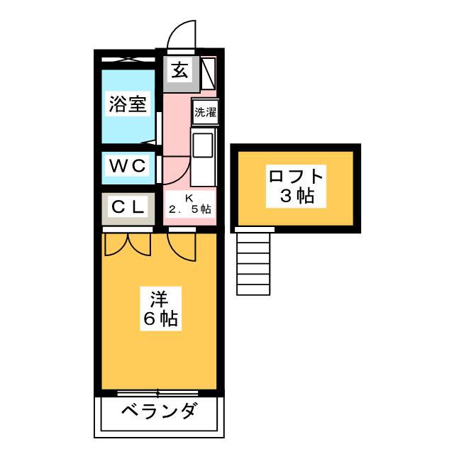 エクセラ(1K/2階)の間取り写真