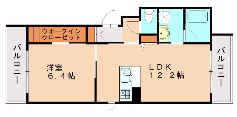 ALFLAT イースト(1LDK/3階)の間取り写真
