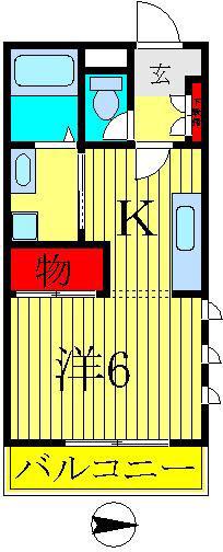 ムーンハイツマリコ8(1K/2階)の間取り写真