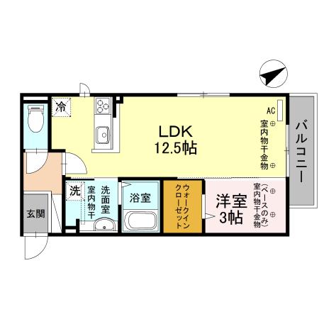 セジュールSEIWA(1LDK/2階)の間取り写真
