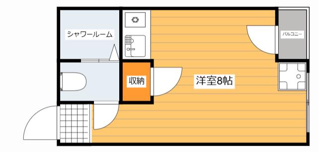 第9シティビル(ワンルーム/3階)の間取り写真