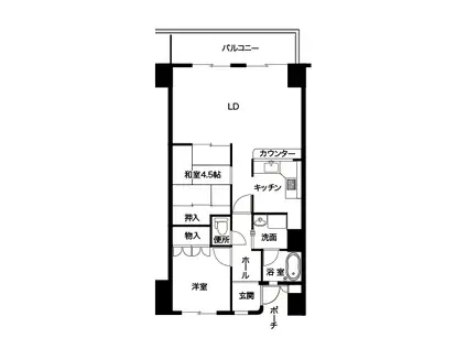 パル・シャトー海南(2LDK/1階)の間取り写真
