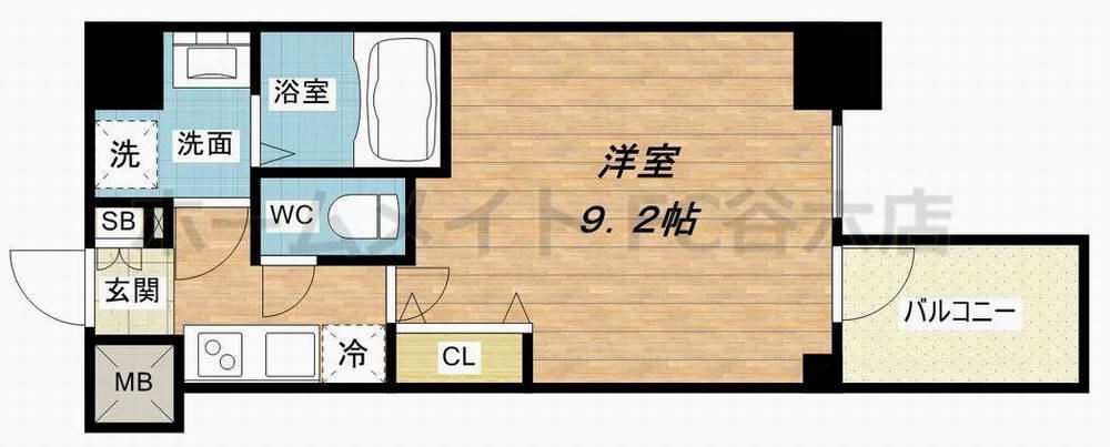 メインステージ心斎橋イースト(1K/14階)の間取り写真