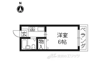 コーポ石田(1K/2階)の間取り写真