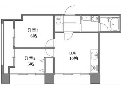 KOISHIKAWA(2LDK/5階)の間取り写真