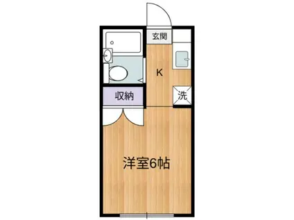 モンシャトー渡辺(1K/2階)の間取り写真