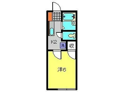ヨーデルハイツ(1K/1階)の間取り写真