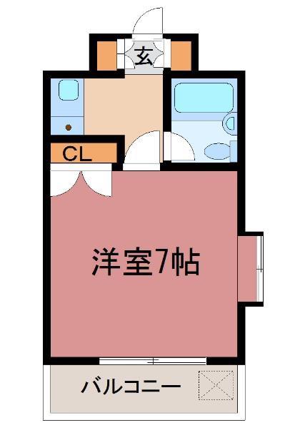 エトワール宇都宮第五(1K/4階)の間取り写真