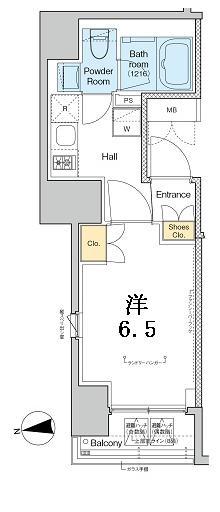 PROUD FLAT浅草トレサージュ(1K/3階)の間取り写真