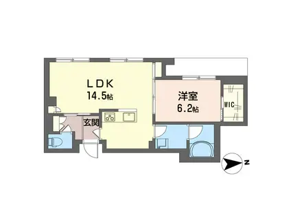セルディーナ天神(1LDK/1階)の間取り写真
