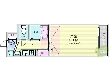 エステムコート新大阪Ⅴソレックス(1K/5階)の間取り写真