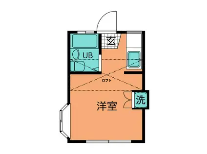 メゾンフォーユー(1K/2階)の間取り写真