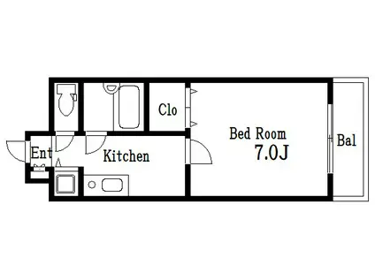 グランデュールヨシタケ(1K/2階)の間取り写真