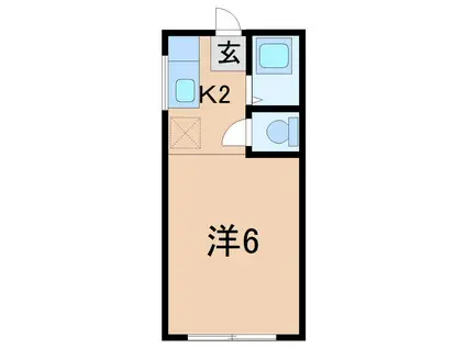 ハイツ宍戸(ワンルーム/1階)の間取り写真