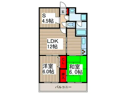 ロイヤルメゾンII(2SLDK/2階)の間取り写真