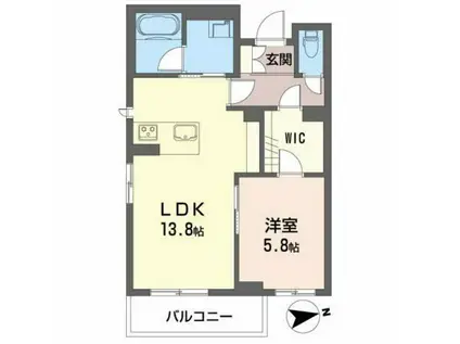 VIOLAFURUICHI(1LDK/3階)の間取り写真