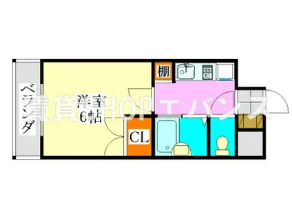 リヴェールビッグパイン(1K/2階)の間取り写真