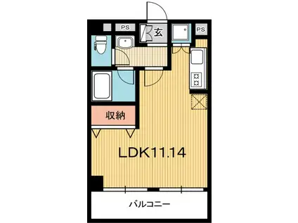 アドレスハリマヤ(ワンルーム/3階)の間取り写真