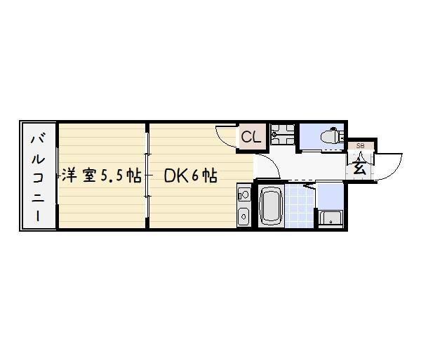 リード大手町(1DK/3階)の間取り写真