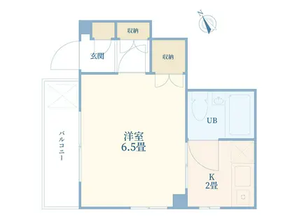 ハイツ田中(1K/1階)の間取り写真