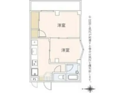 ルヴァンドベール福井(2K/3階)の間取り写真