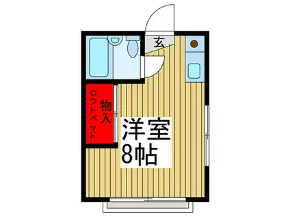 JR京浜東北線 西川口駅 徒歩11分 3階建 築26年(ワンルーム/3階)の間取り写真