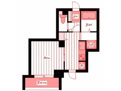 ネオマイム川崎本町(1K/10階)の間取り写真