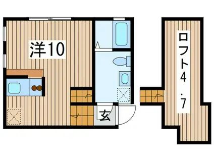 DELASSE(ワンルーム/1階)の間取り写真