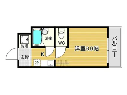 S.E.N.S MATSUBARA(ワンルーム/2階)の間取り写真