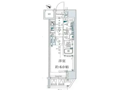 MAXIV横浜大通公園(1K/2階)の間取り写真