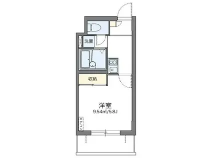 レオパレスアザレア(1K/4階)の間取り写真