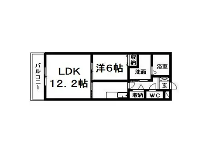 アンクルール(1LDK/3階)の間取り写真