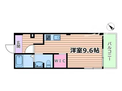 アヴェニール片山町IV番館(ワンルーム/2階)の間取り写真