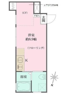 グランエッグス新宿中井(ワンルーム/1階)の間取り写真