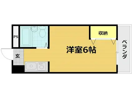 栄ハイツ(ワンルーム/2階)の間取り写真