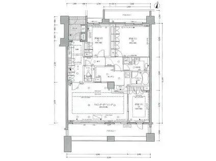 クリオレミントンハウス明大前(3LDK/12階)の間取り写真