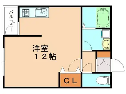 プレアール幸袋(ワンルーム/2階)の間取り写真