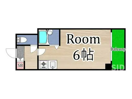 リベラル京橋(ワンルーム/4階)の間取り写真