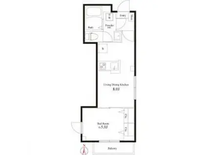 プラージュ早稲田(1LDK/3階)の間取り写真
