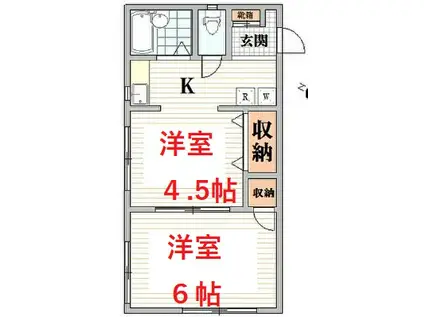 メゾンFIT(2K/3階)の間取り写真